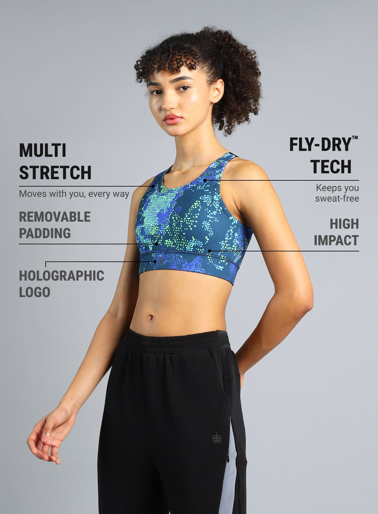 Women's Navy High Impact Training Bra