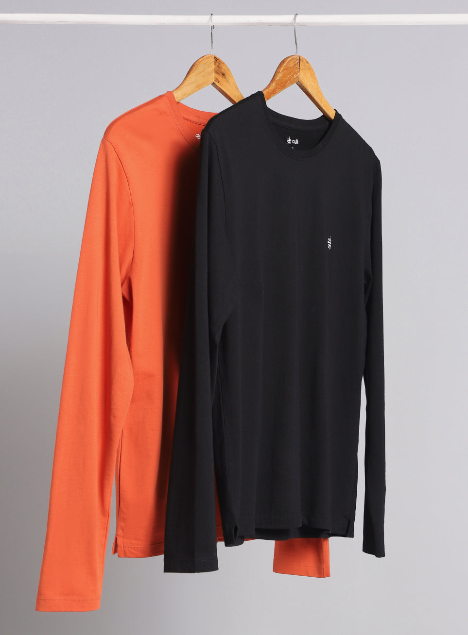 Men's Cult Essential Cotton Pack of 2 Full Sleeve T-shirts