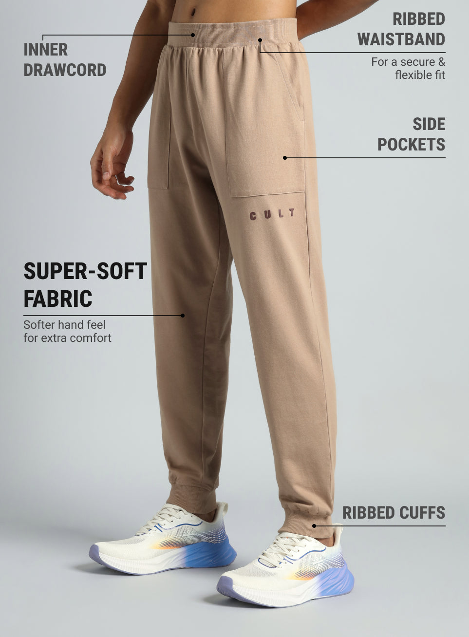 Men's Play On Tan Reverse Pocket Joggers