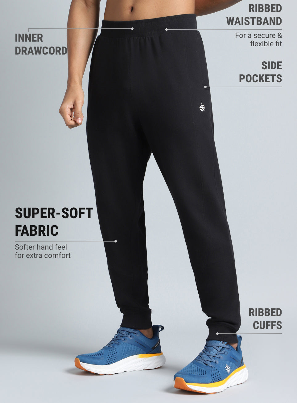 Men's Black Move Easy Joggers