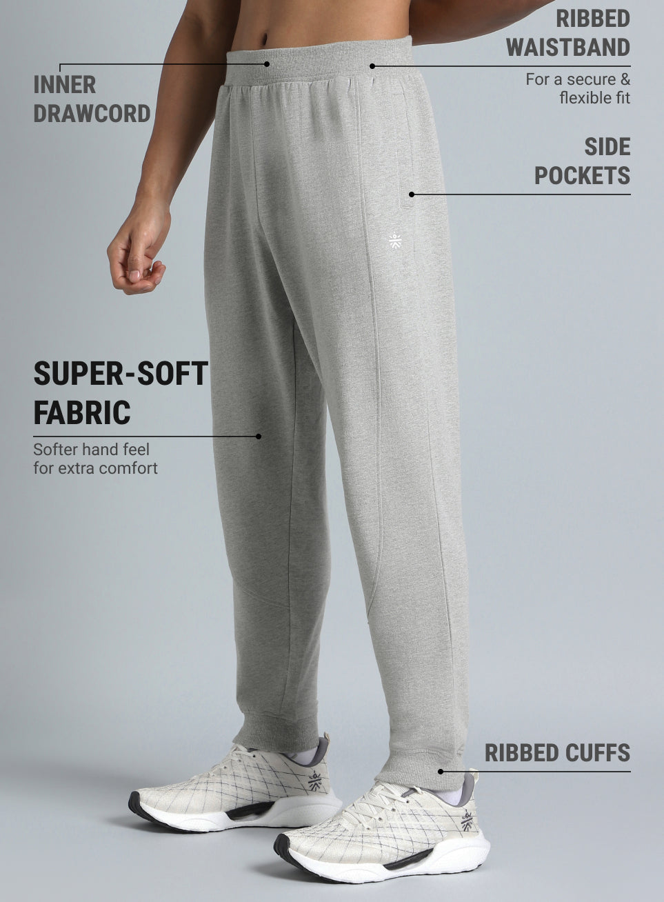 Men's Grey Move Easy Joggers