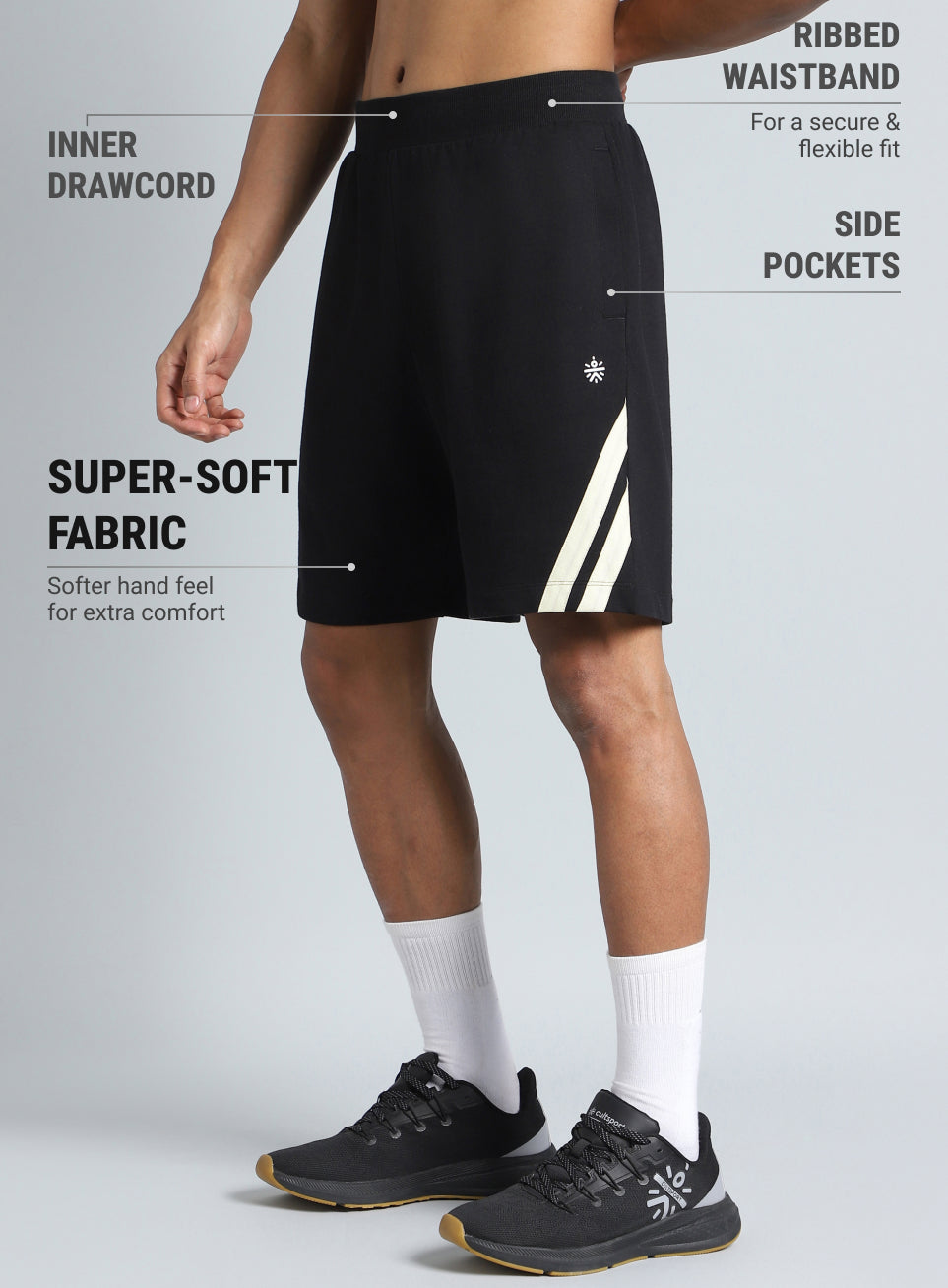 Men's Black Move Easy Shorts