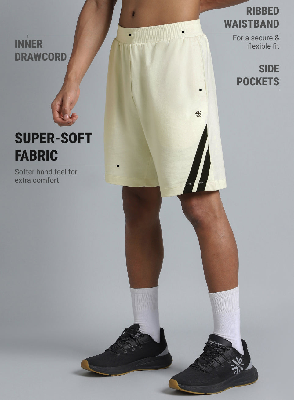 Men's Off White Move Easy Shorts
