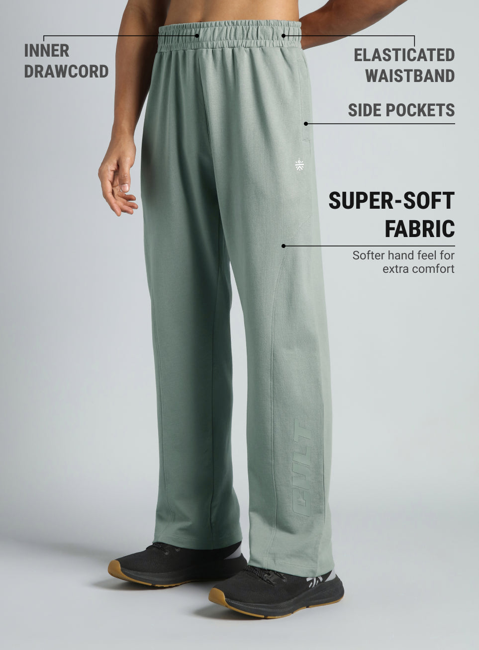 Men's Grey Cult Sporty Trackpants