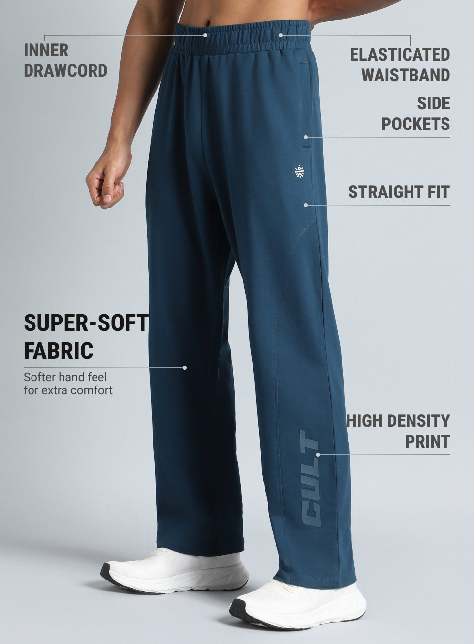 Men's Navy Cult Sporty Trackpants