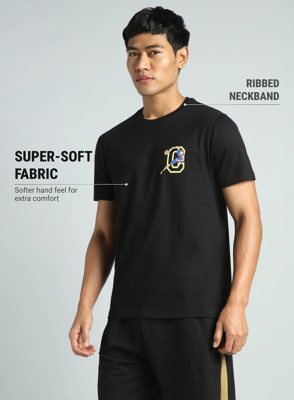 Mne's Black Play Basketball Graphic T-shirt