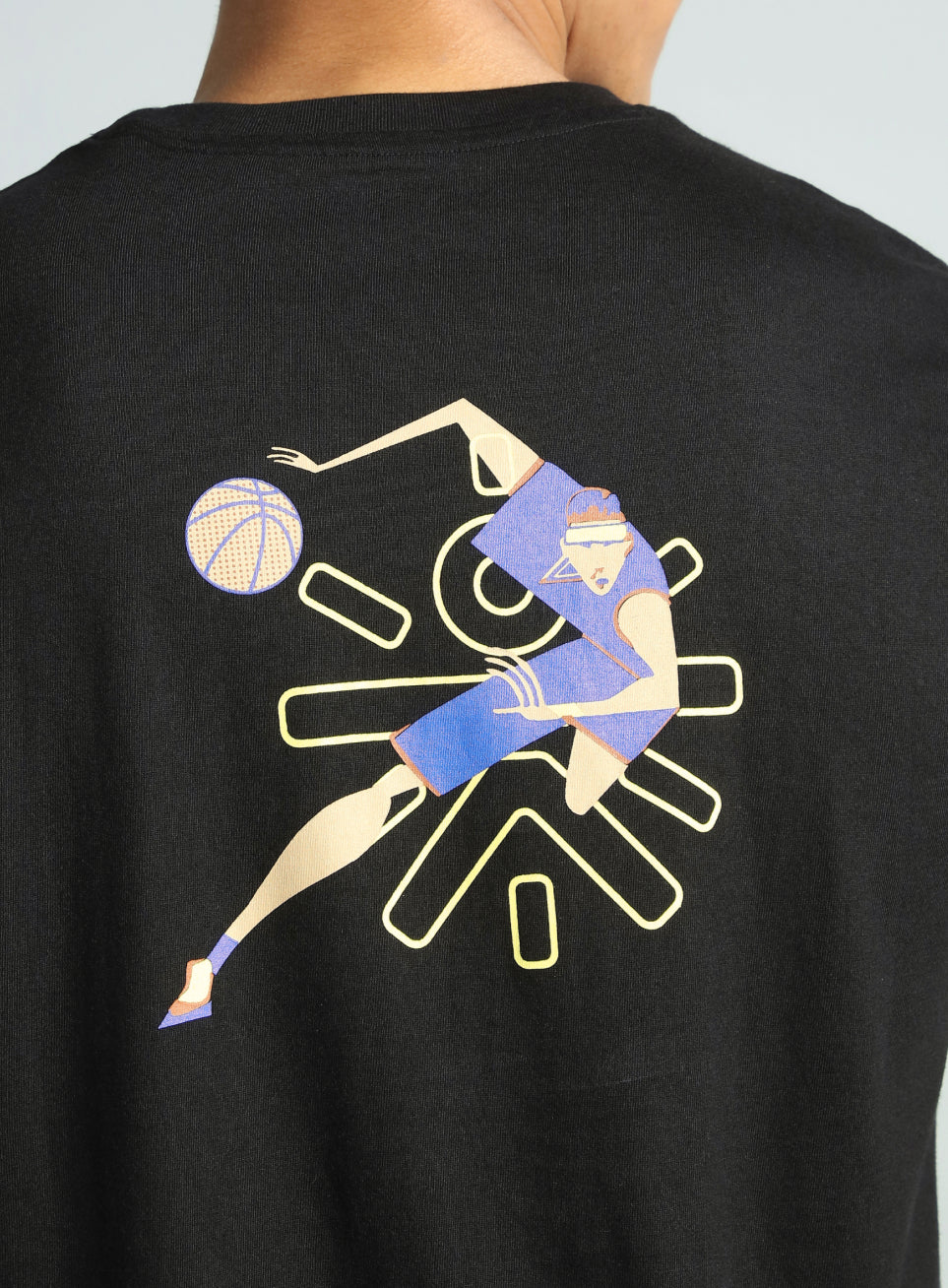 Mne's Black Play Basketball Graphic T-shirt