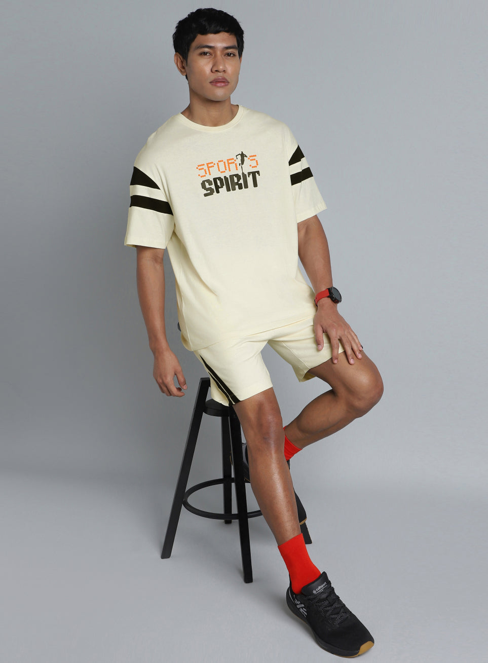 Men's Off White Sports Spirit Relaxed fit Graphic T-shirt