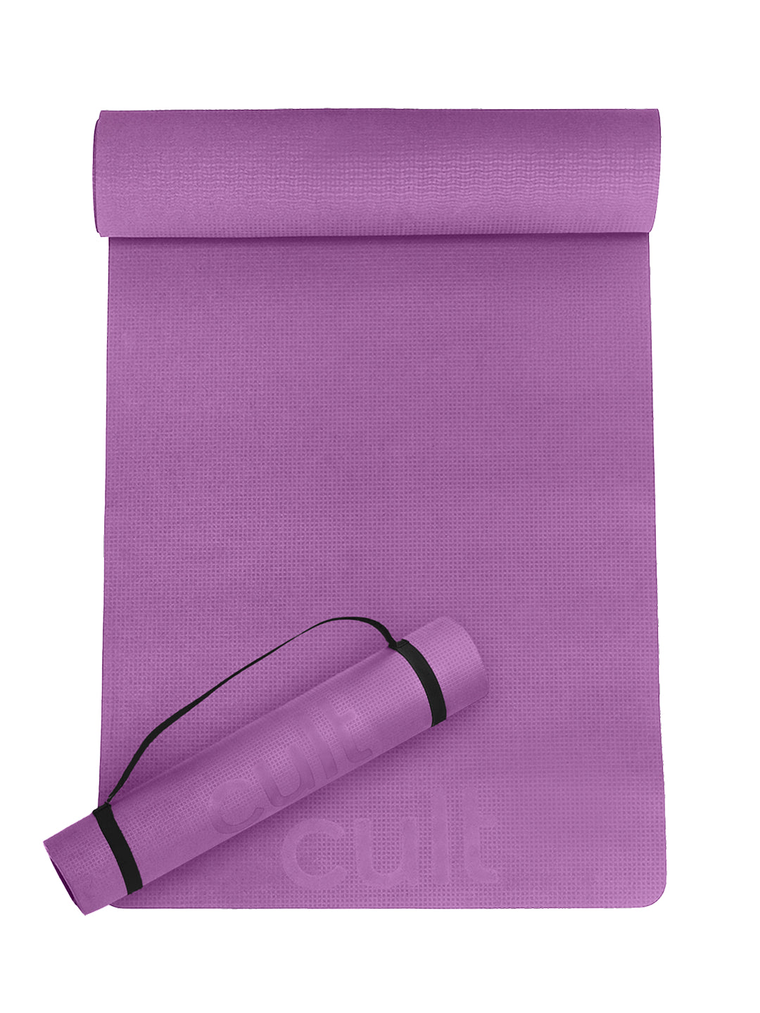 Cult Yoga Mat EVA 5mm with Carry Strap Non-Slip, Lightweight & Cushioned Exercise Mat Sweat-Resistant, Durable & Eco-Friendly for Yoga, Pilates, Stretching, Meditation & Home Gym Purple