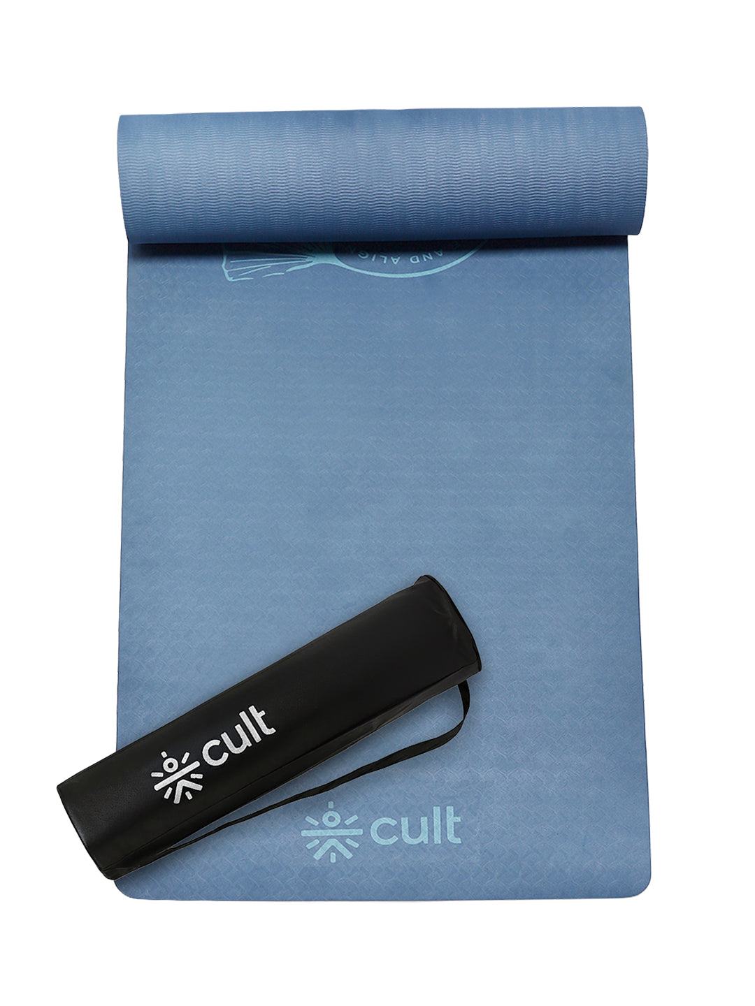 CULT TPE Yoga Mat 10mm Extra Thick with Carry Strap and Bag Non-Toxic, Latex-Free, Anti-Slip, Tear-Resistant & Lightweight Superior Cushioning for Joint Support, Meditation & Home Workouts- Teal