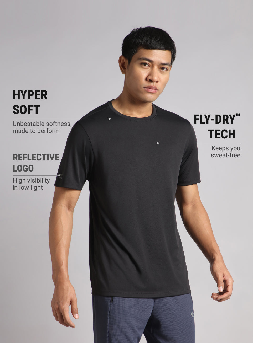 Men's Black The Racer Pacer T-shirt