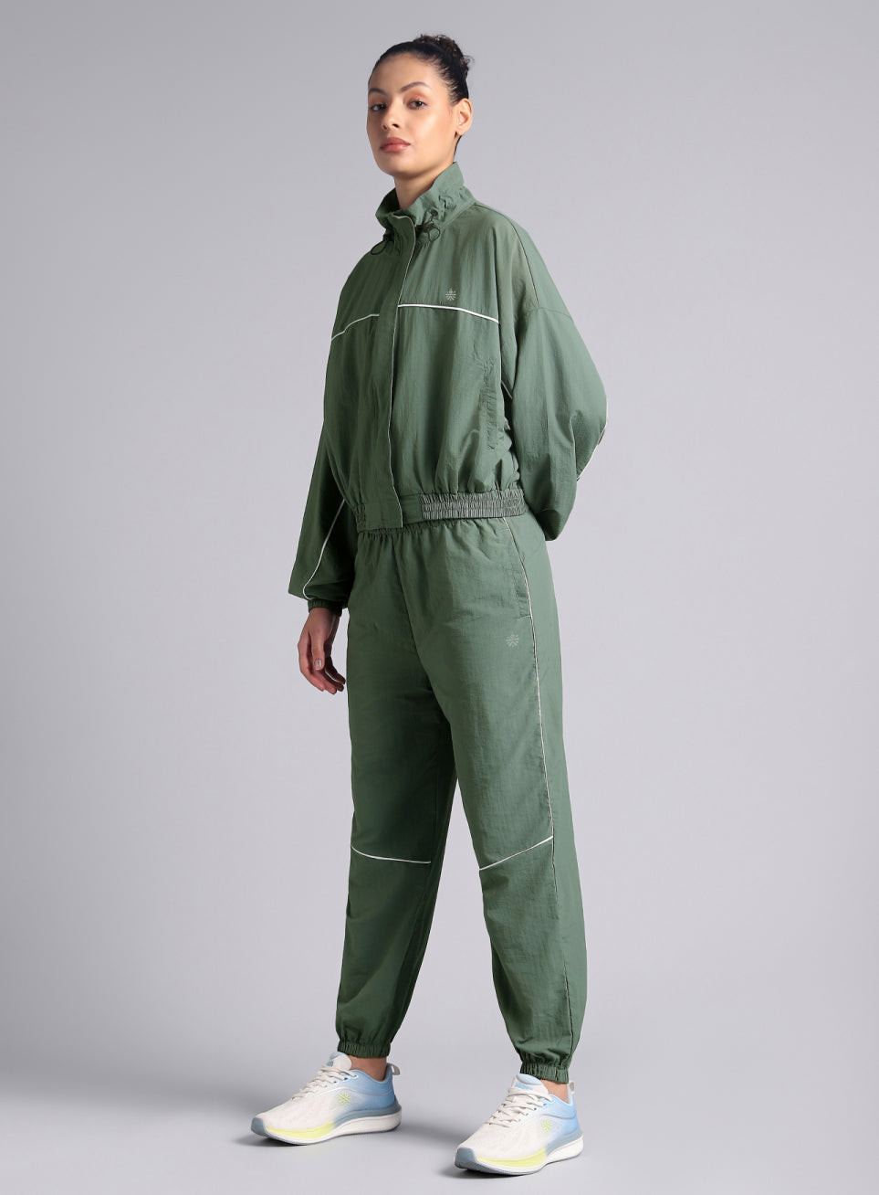 Women's Green Sporty Outrun Track Suit