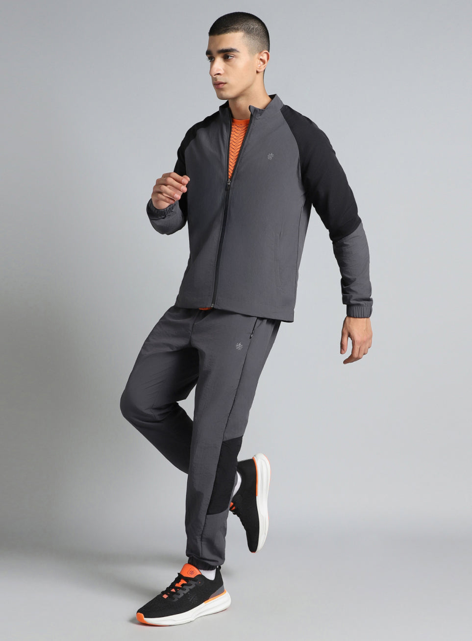 Men's Dark Grey Run Forward All Weather Track Suit