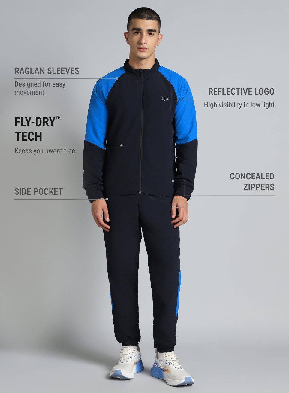 Men's Blue Run Forward All Weather Track Suit
