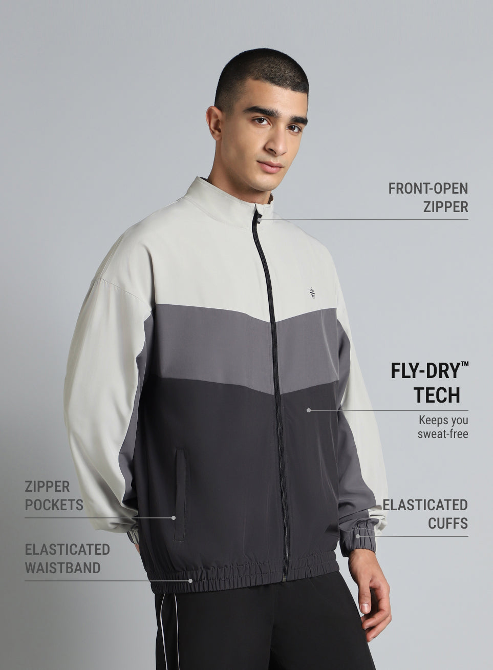 Men's Multicolor Training Relaxed Fit Layering Jacket