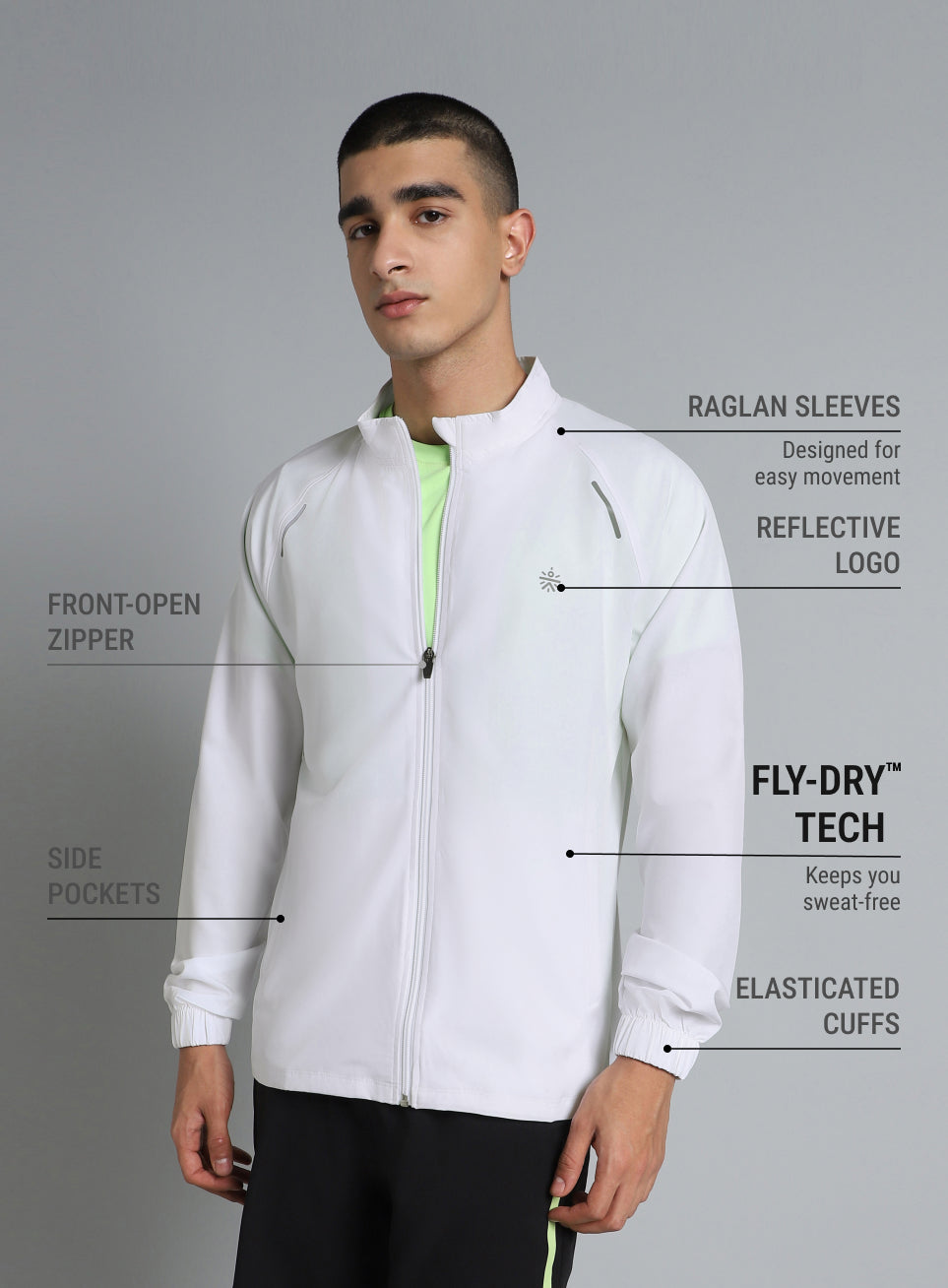 Men's Running Expert White Lightweight Jacket