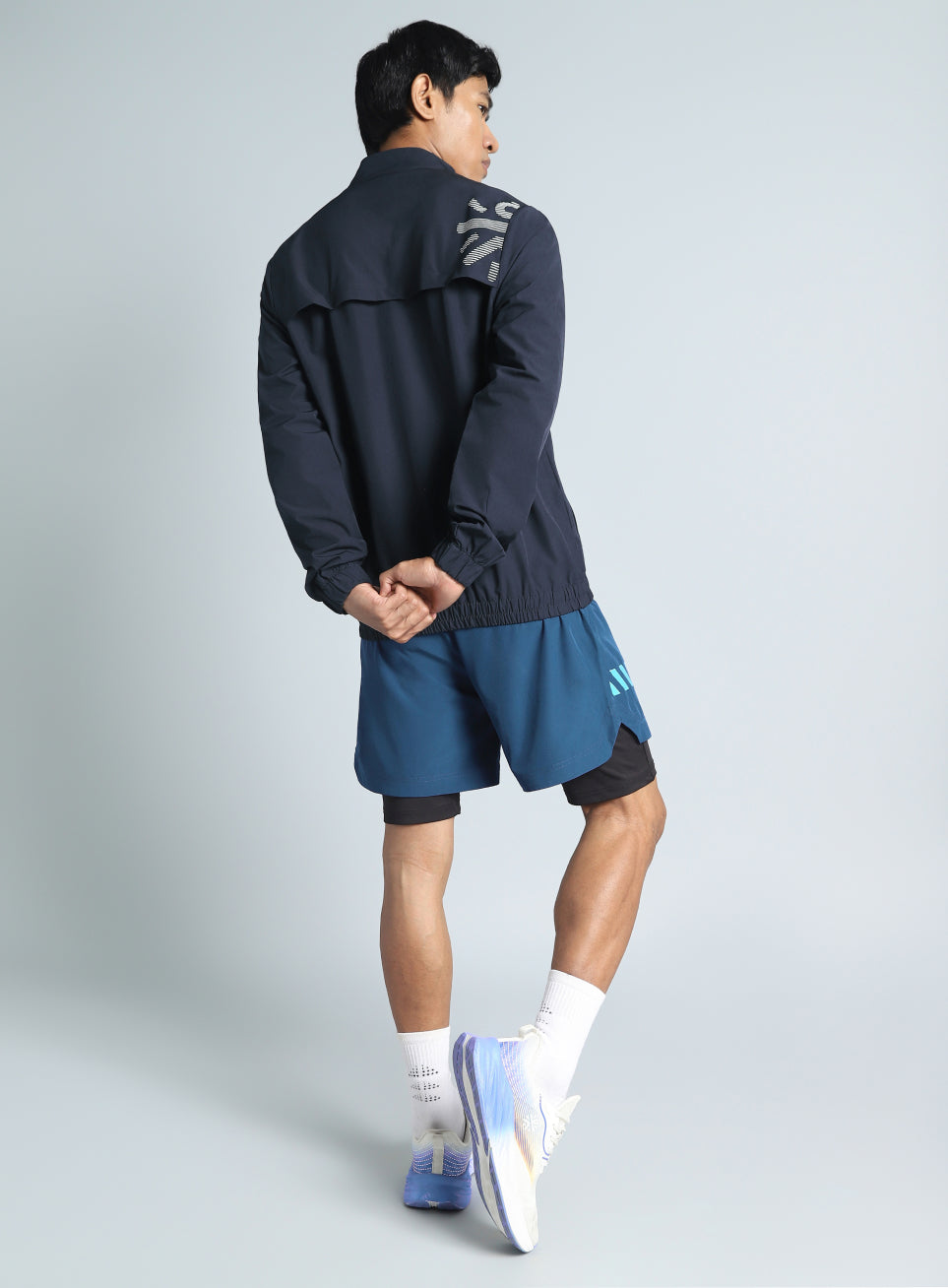 Men's Navy Train in Workout Jacket