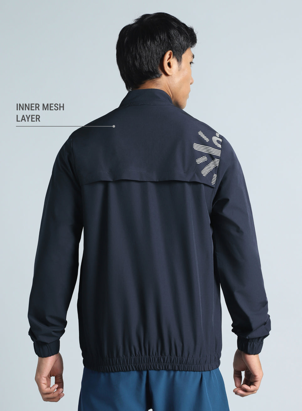 Men's Navy Train in Workout Jacket