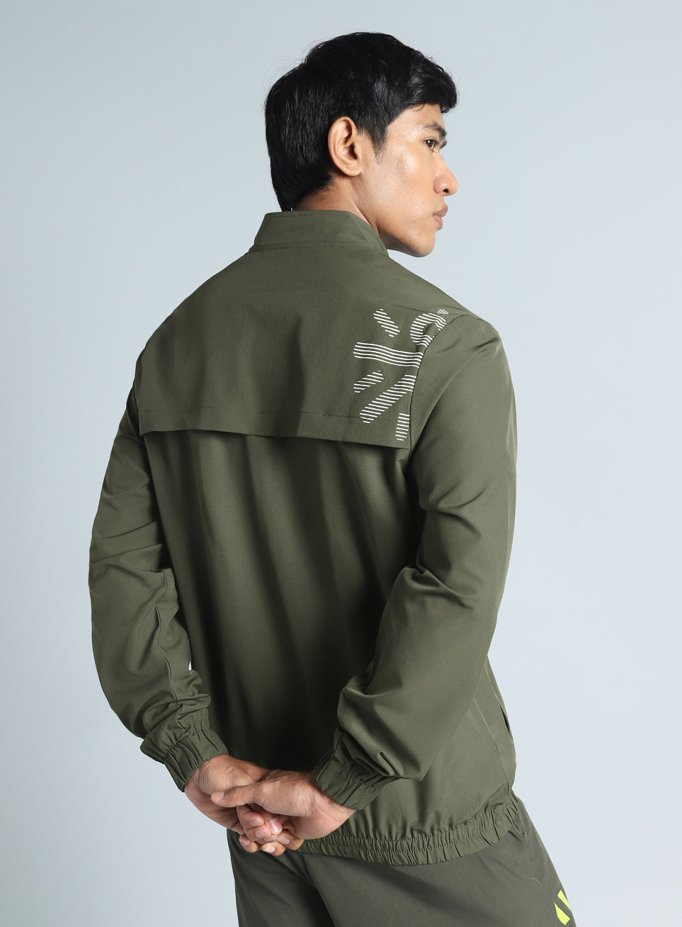 Men's Olive Train in Workout Jacket