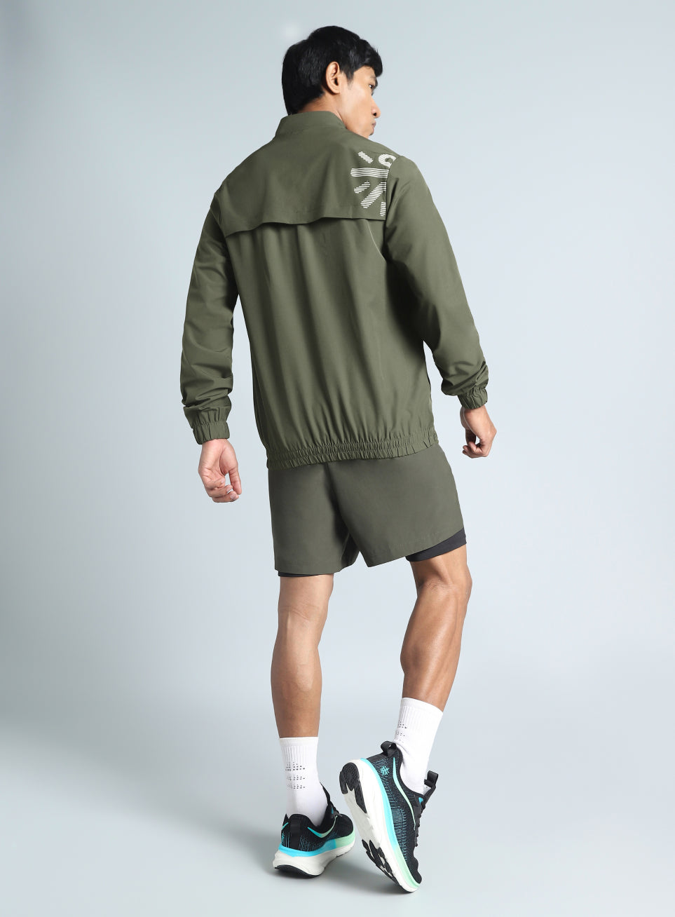 Men's Olive Train in Workout Jacket