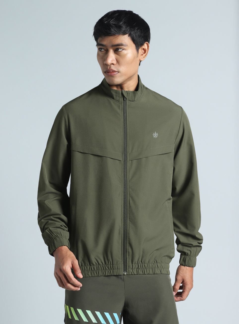 Men's Olive Train in Workout Jacket