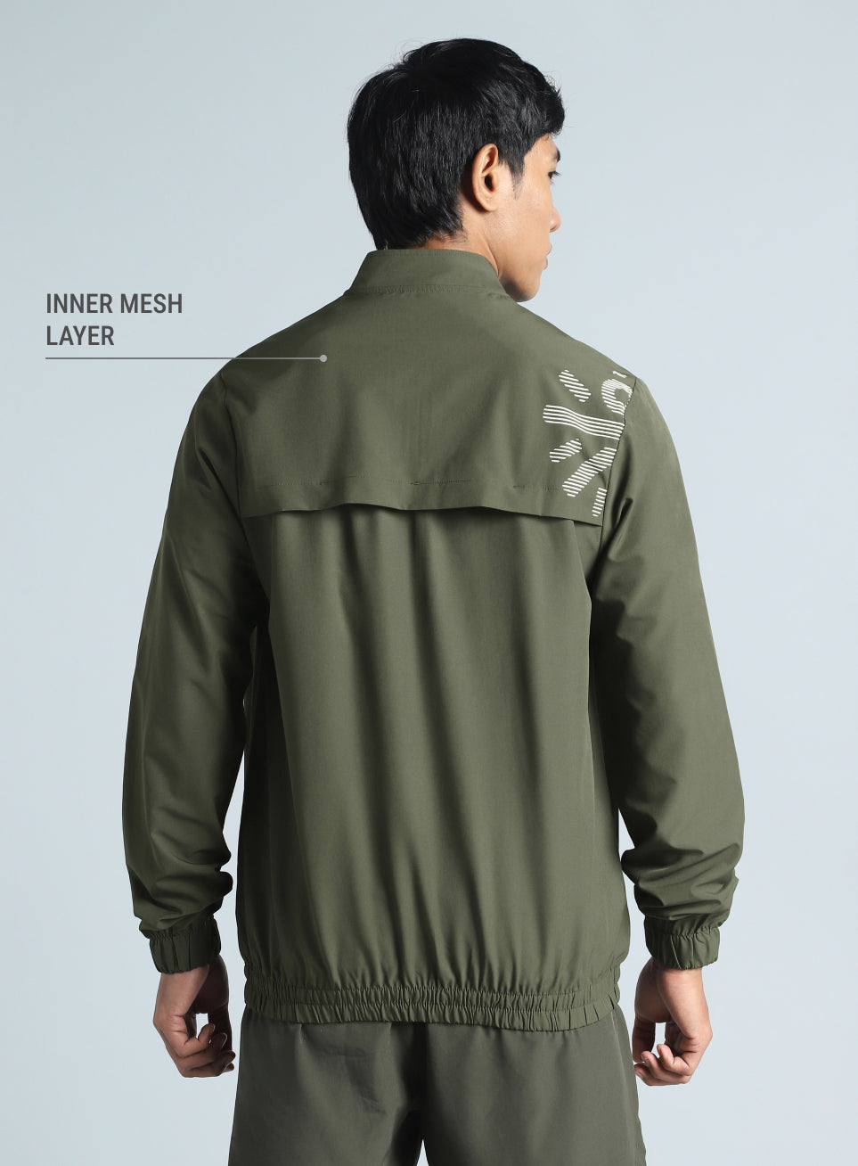 Men's Olive Train in Workout Jacket