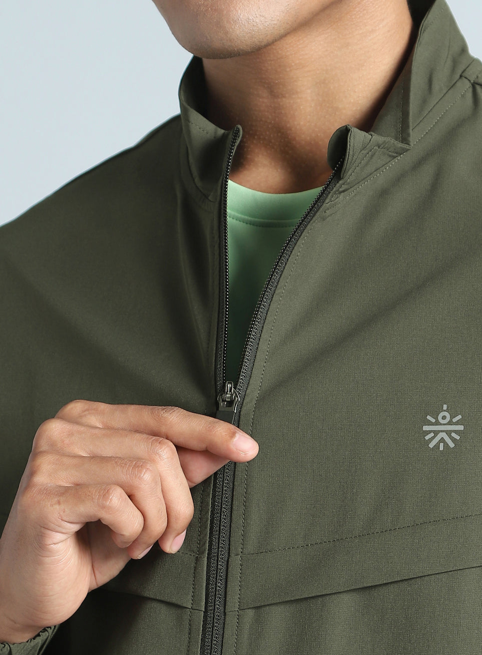 Men's Olive Train in Workout Jacket