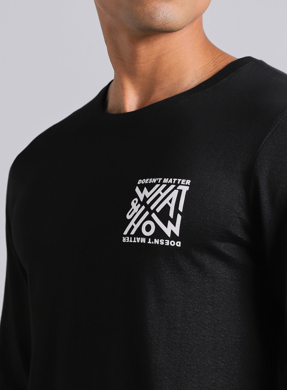 Men's Black Cult Graphic Full Sleeve T-shirt