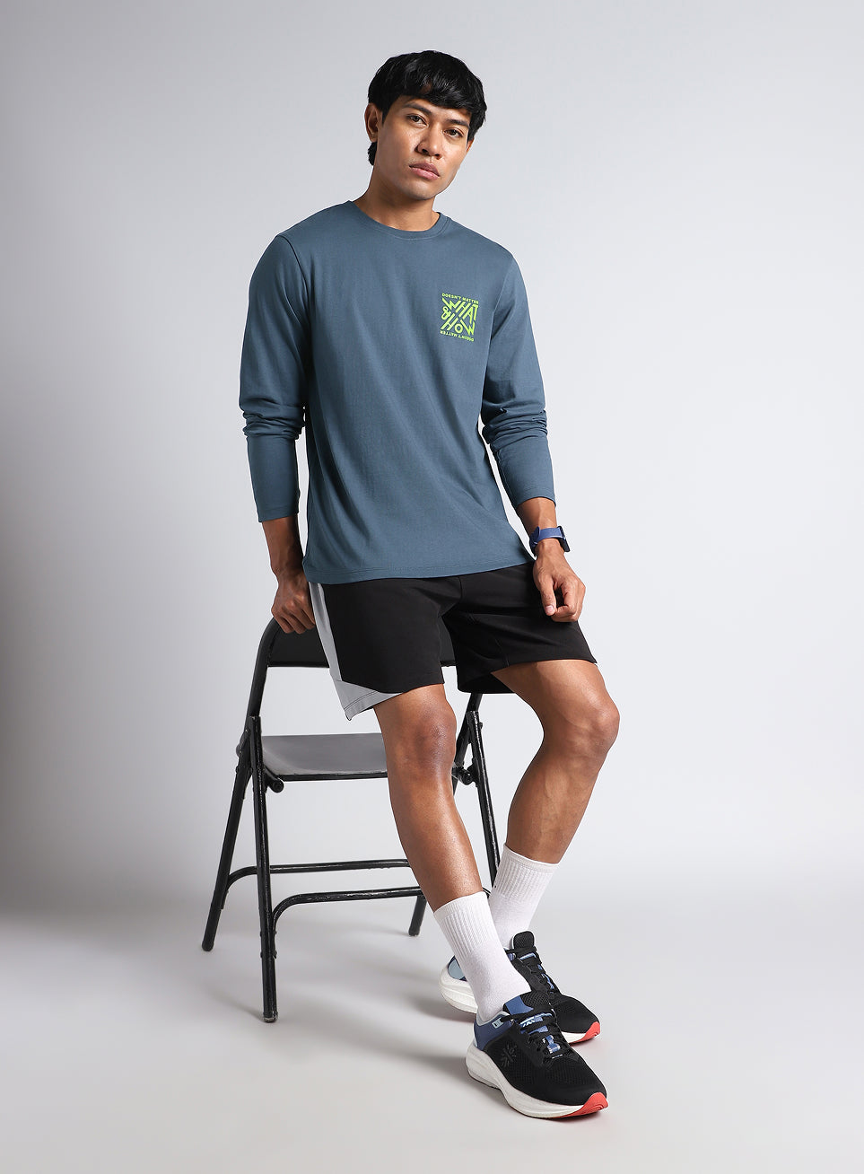 Men's Navy Cult Graphic Full Sleeve T-shirt