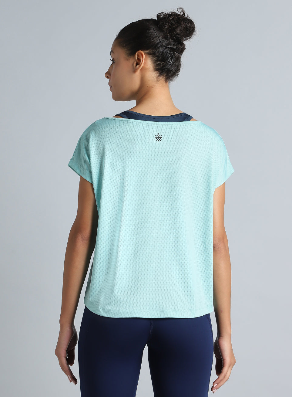 Women's 2in1 Layered Performance Turquoise T-shirt