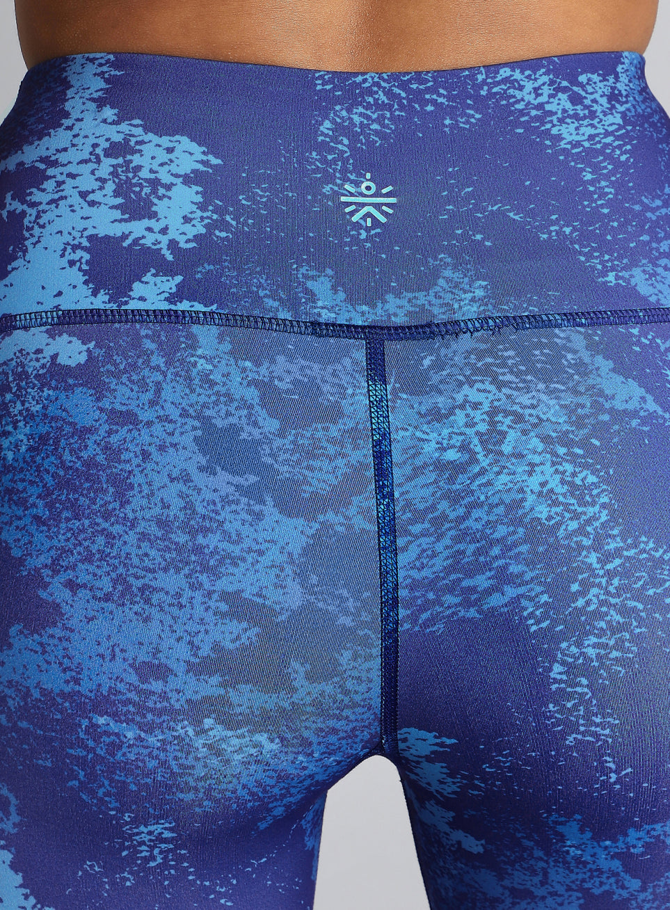 Women's Blue Printed Train All Day COMFlex Tights