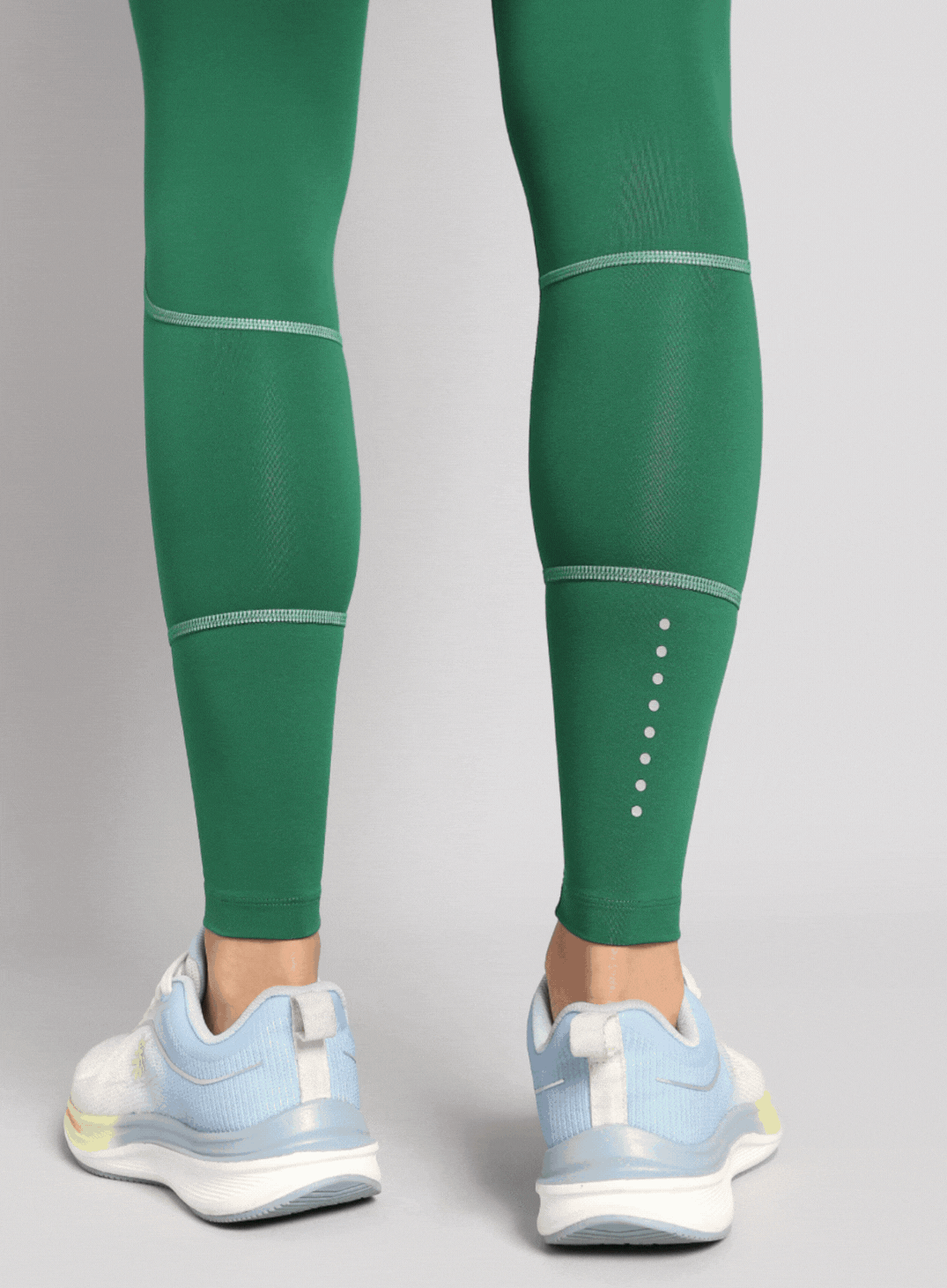 Women's Green Absolute Fit Solid Running Tights