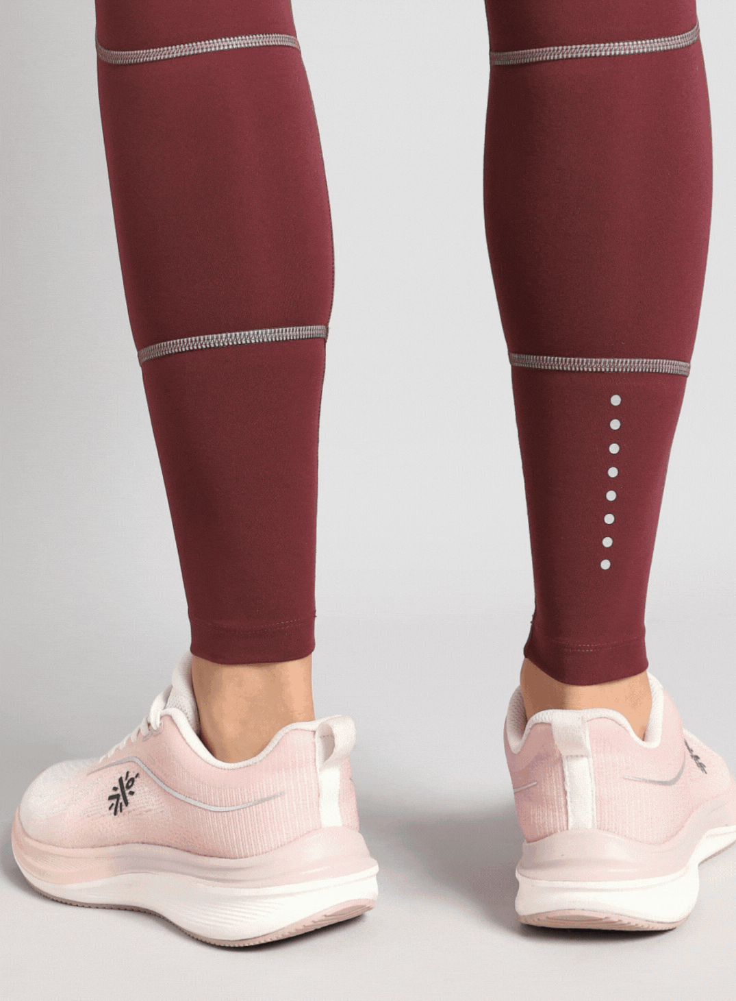 Women's Brown Absolute Fit Solid Running Tights