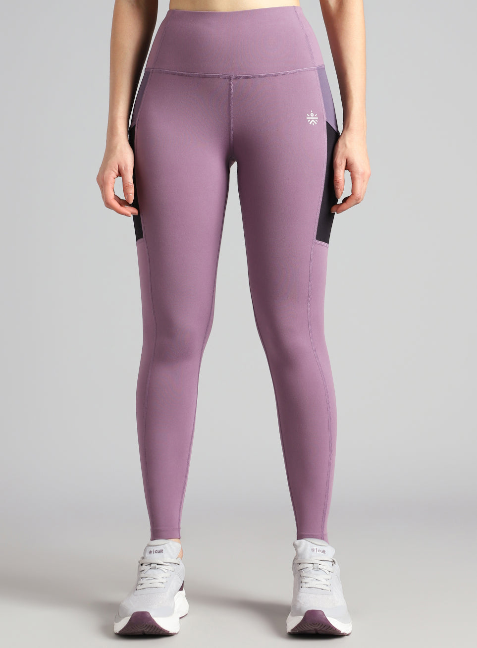 Women's Purple AbsoluteFit Neon Pop Leggings with Side Pockets