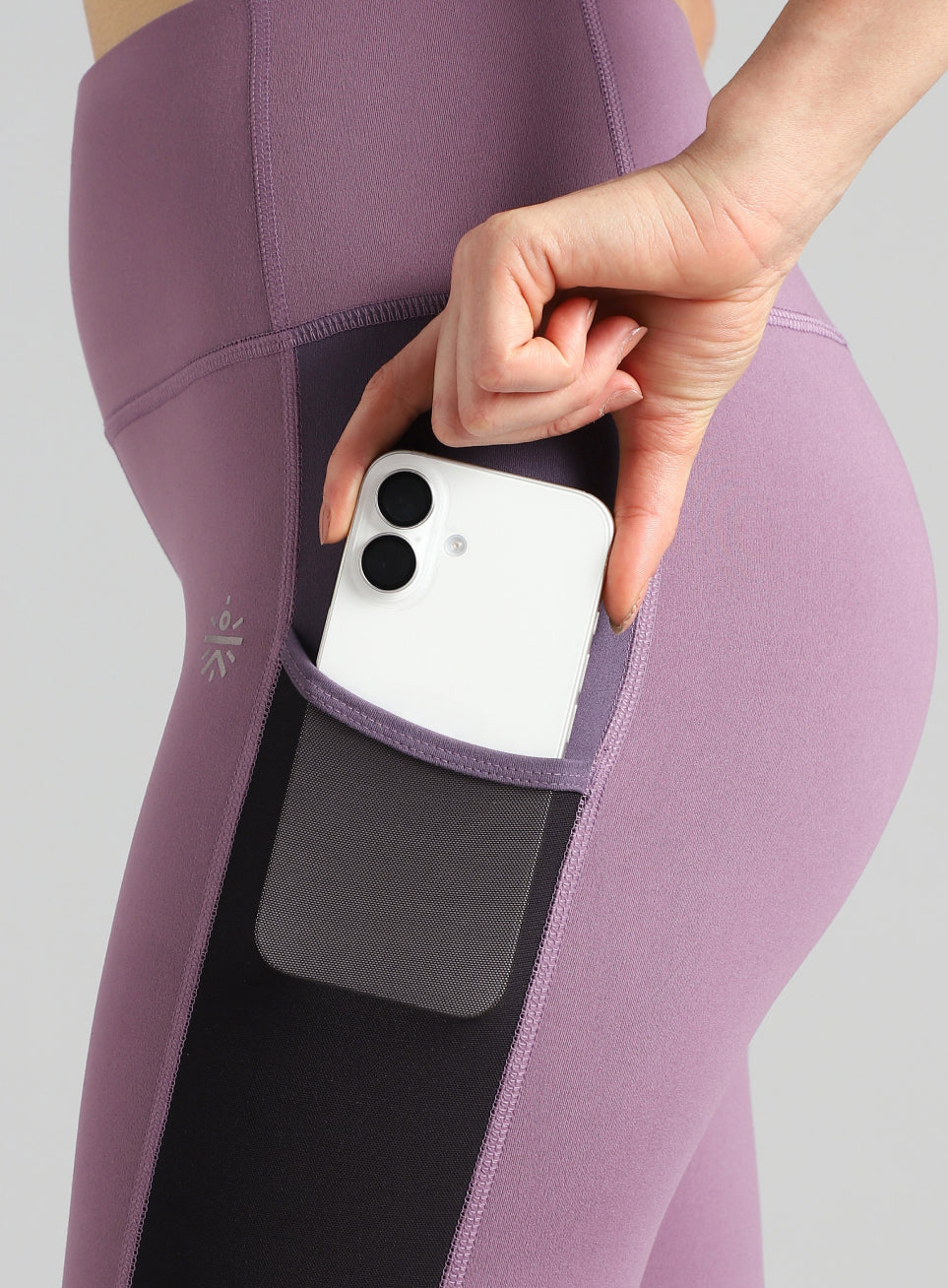 Women's Purple AbsoluteFit Neon Pop Leggings with Side Pockets