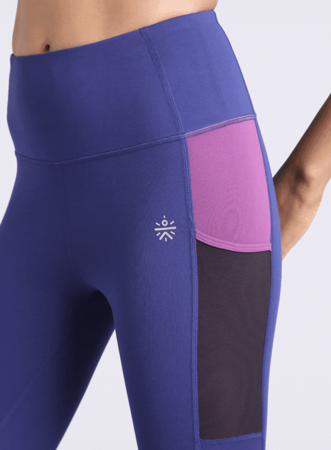 Women's Blue AbsoluteFit Neon Pop Leggings with Side Pockets