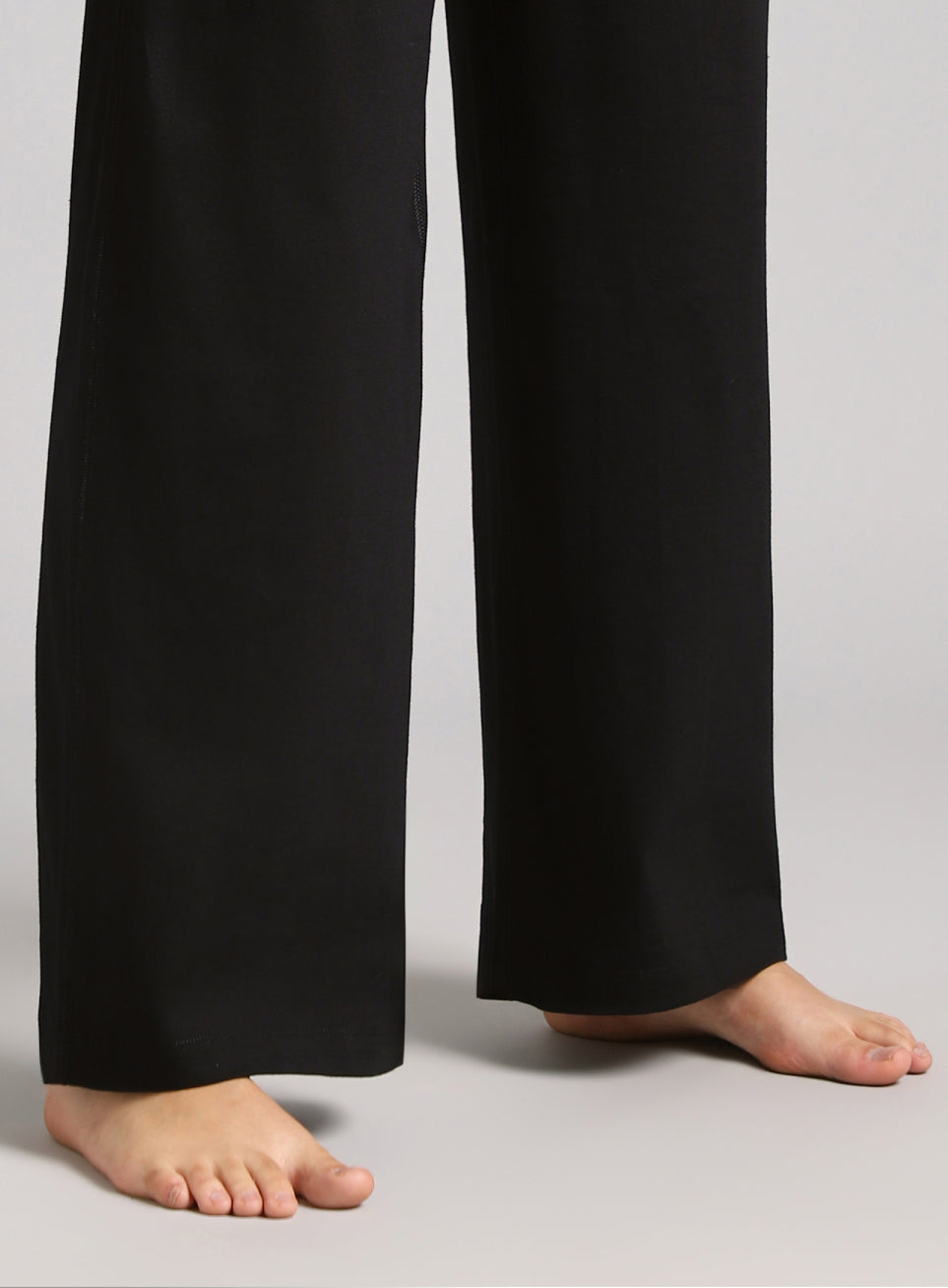 Women's Black Flow Form Yoga Straight Pants