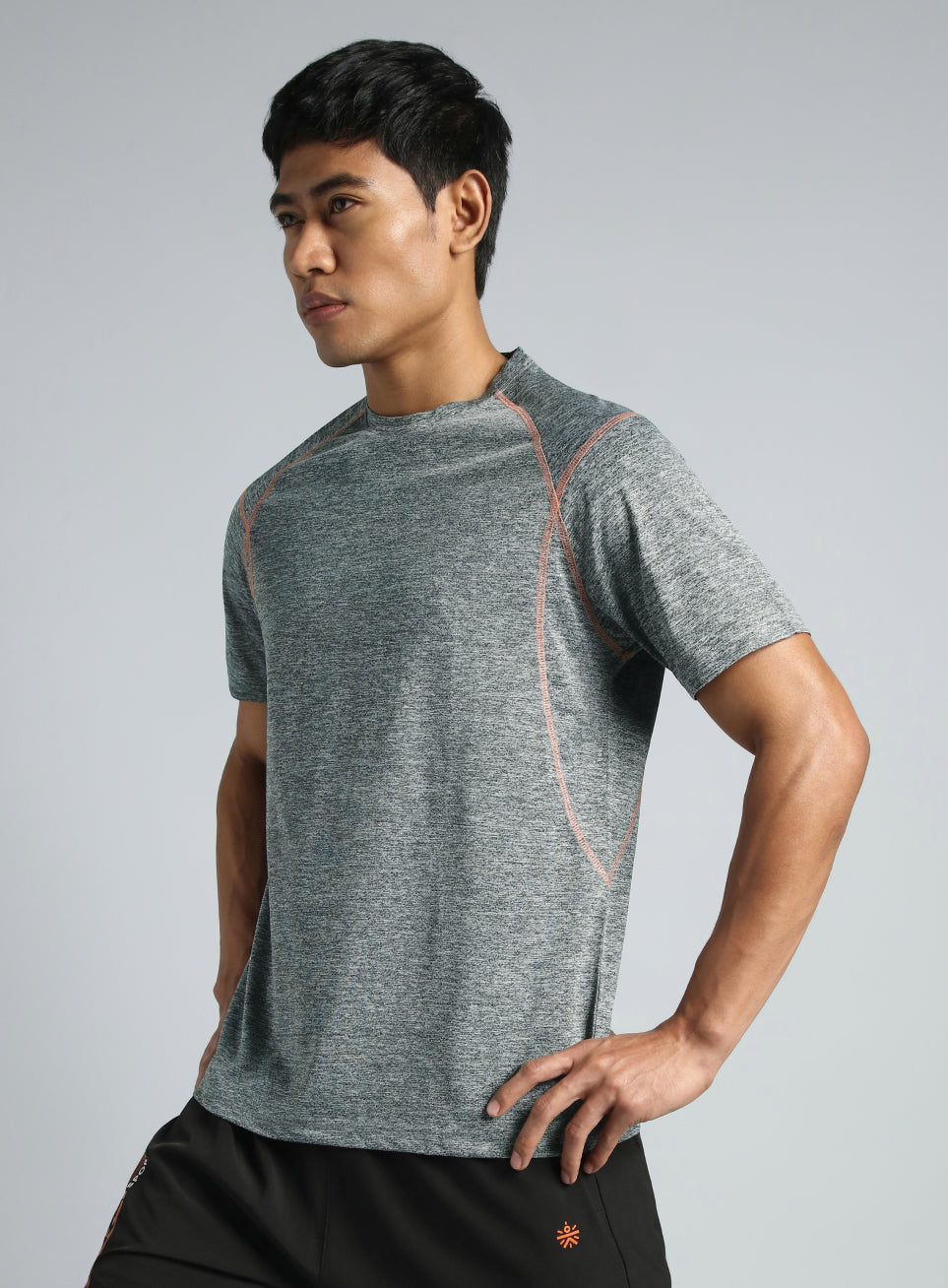Men's Grey Train Day Performance T-shirt