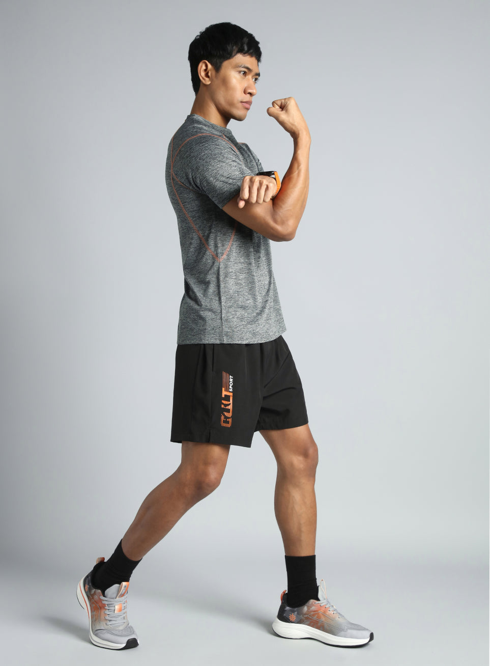 Men's Grey Train Day Performance T-shirt