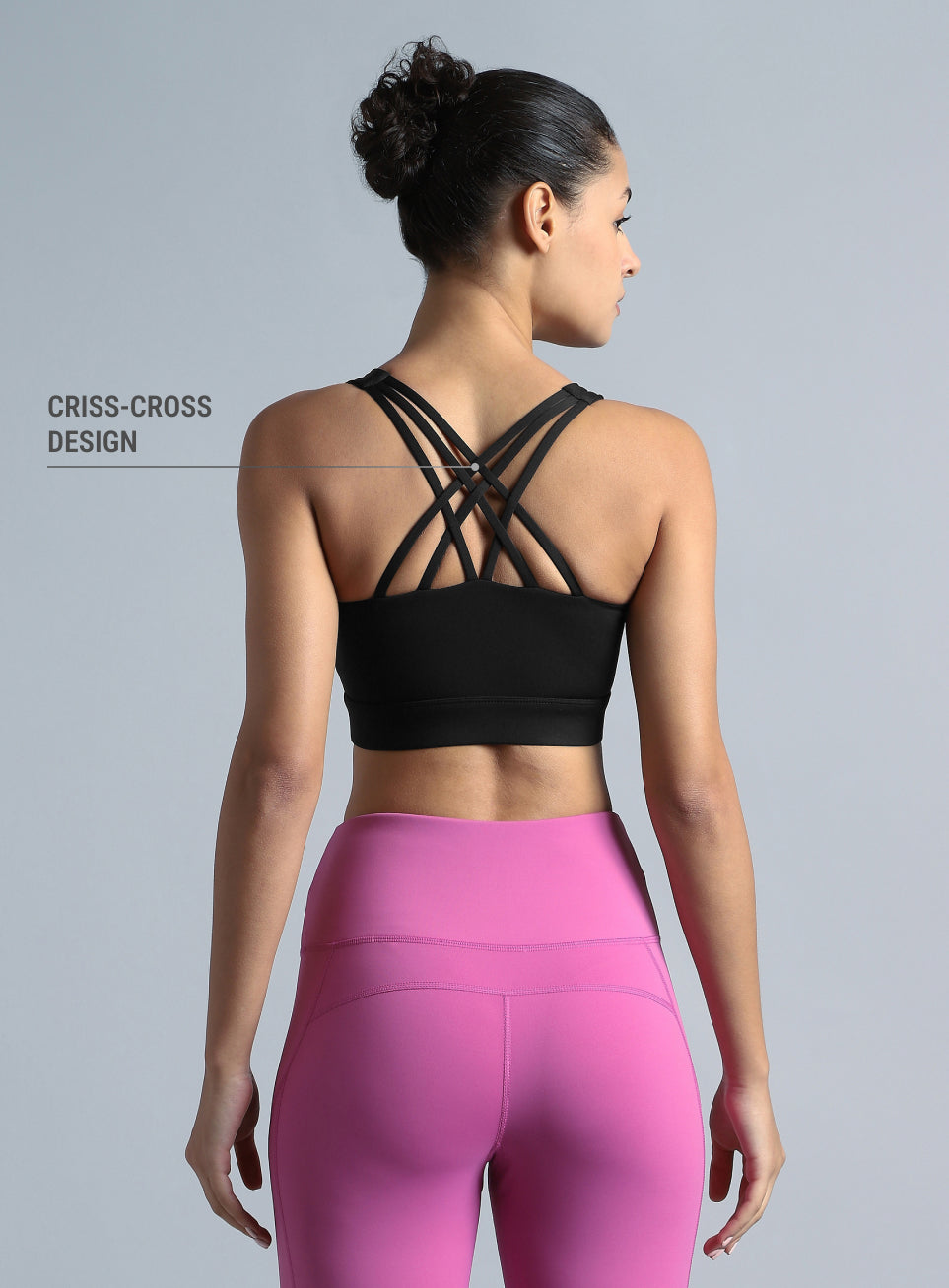 Women's Black Yoga Flow High Support Bra