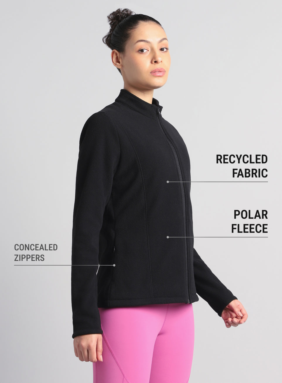 Women's Black Performance Pro Training Fleece Jacket