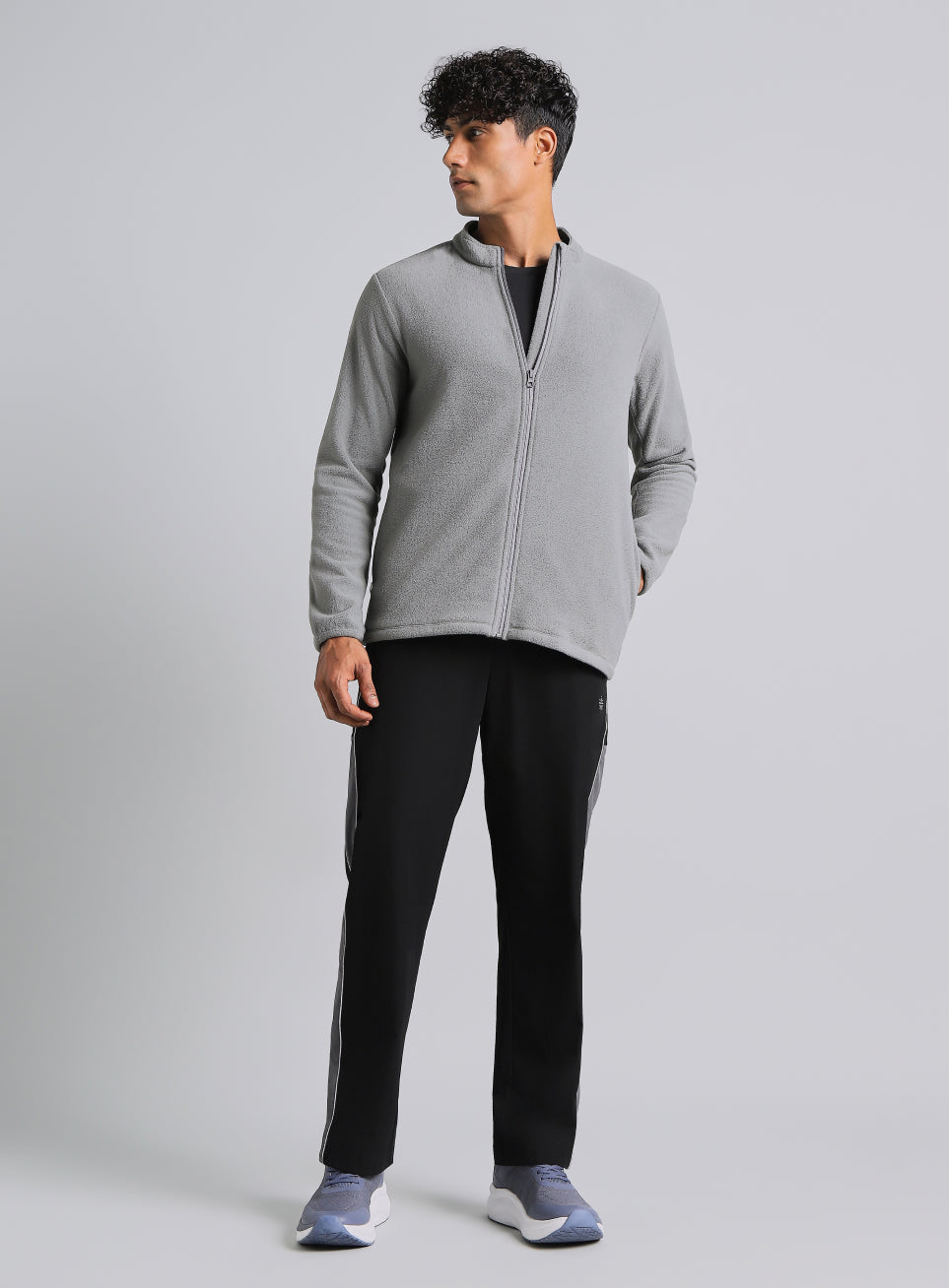 Men's Dark Grey Performance Pro Training Fleece Jacket