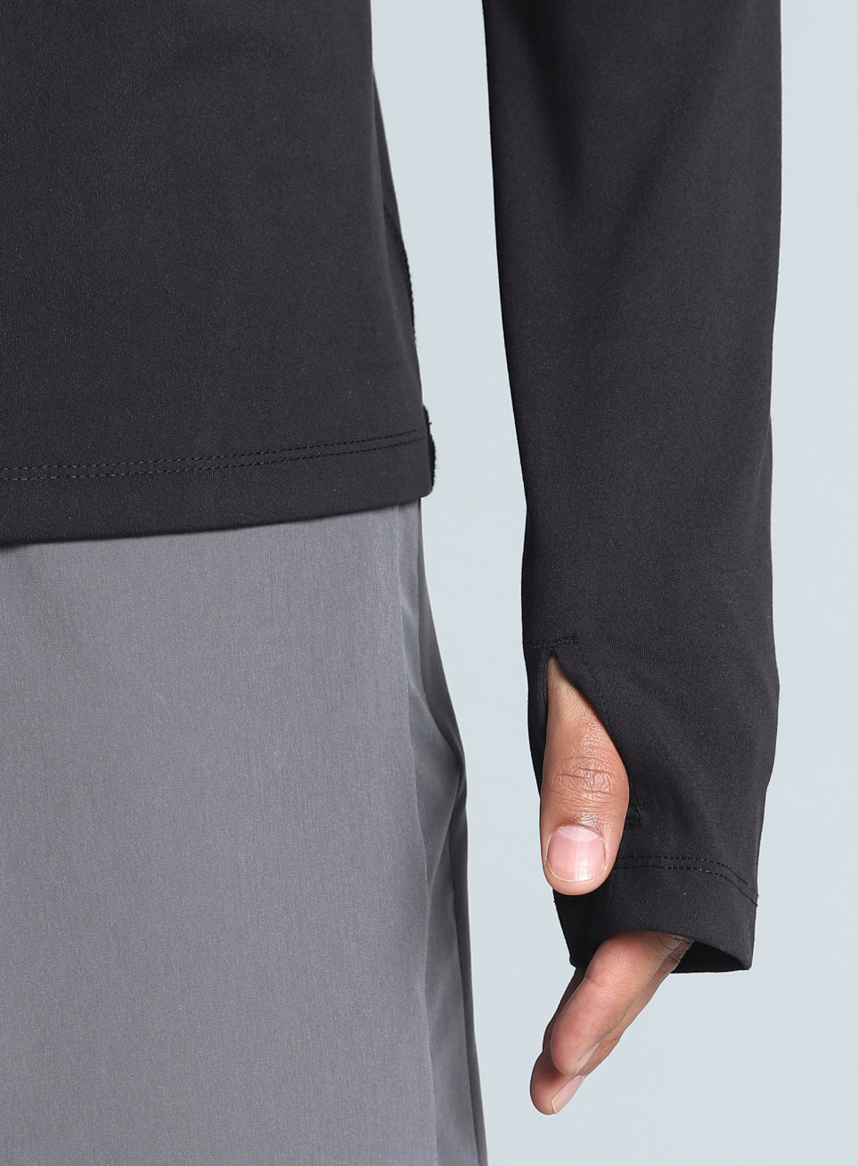 Men's Black Night Runner's Half Placket Jacket