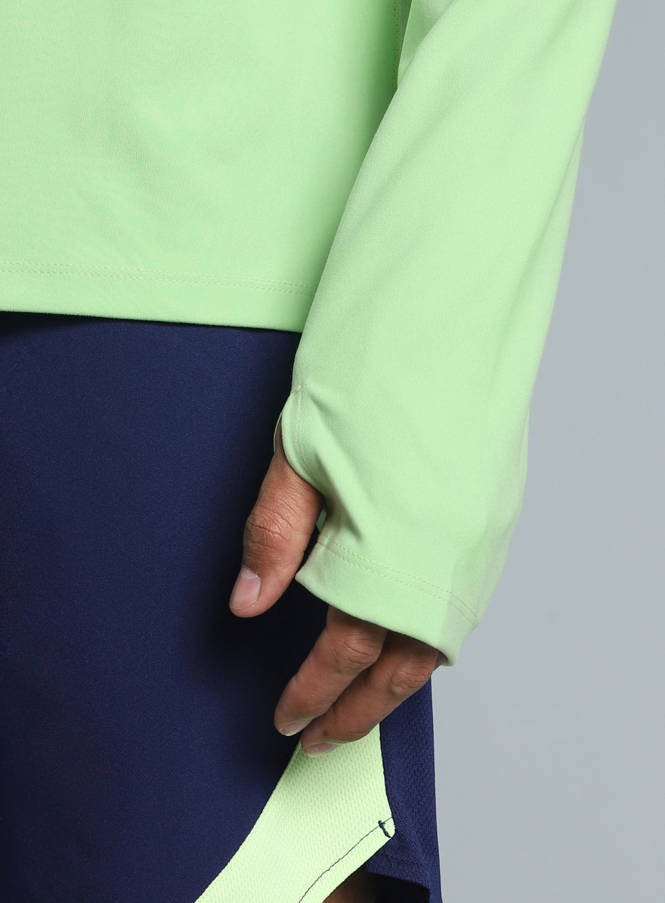 Men's Neon Green Night Runner's Half Placket Jacket