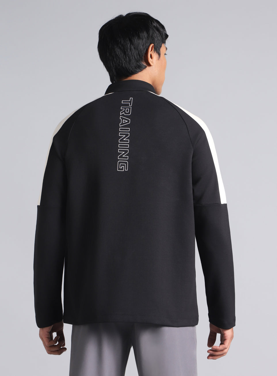 Men's Black Workout Essential Mid Layer Jacket