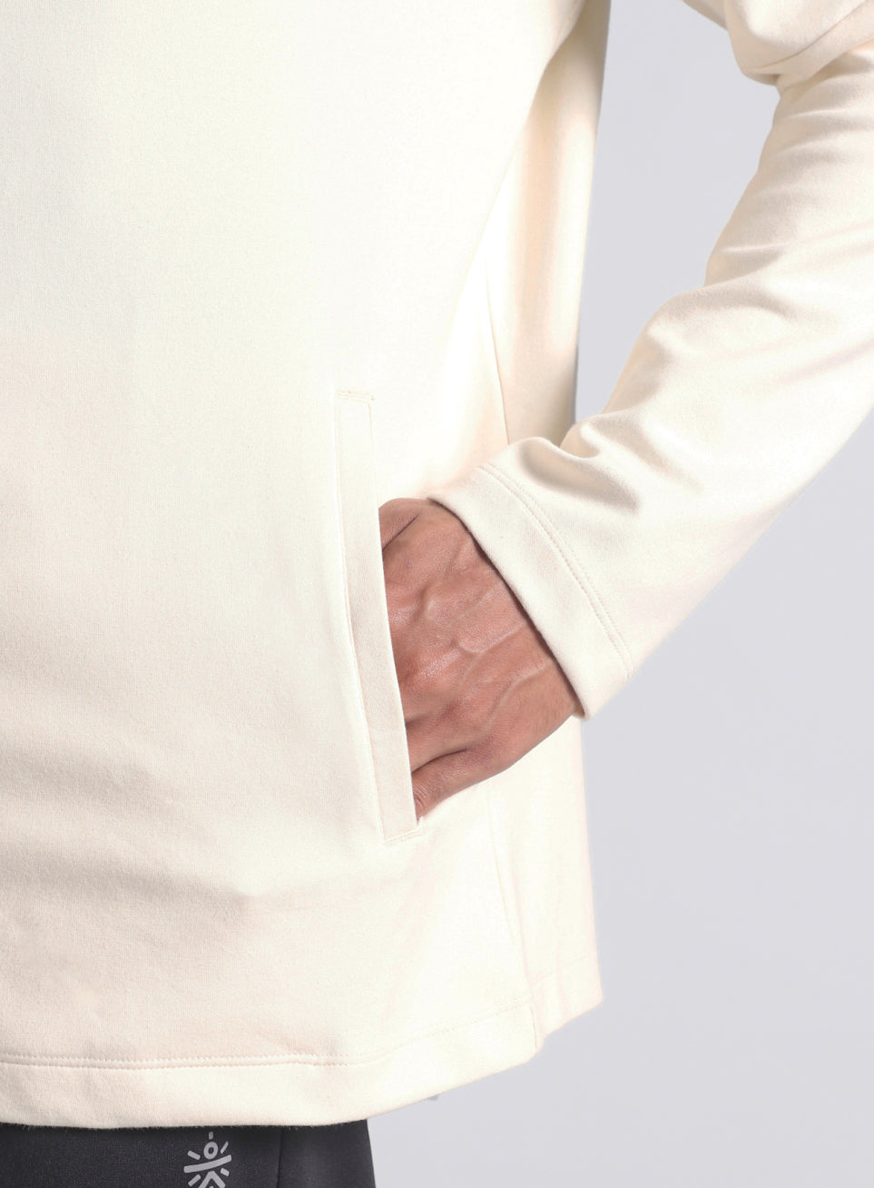 Men's Off White Workout Essential Mid Layer Jacket