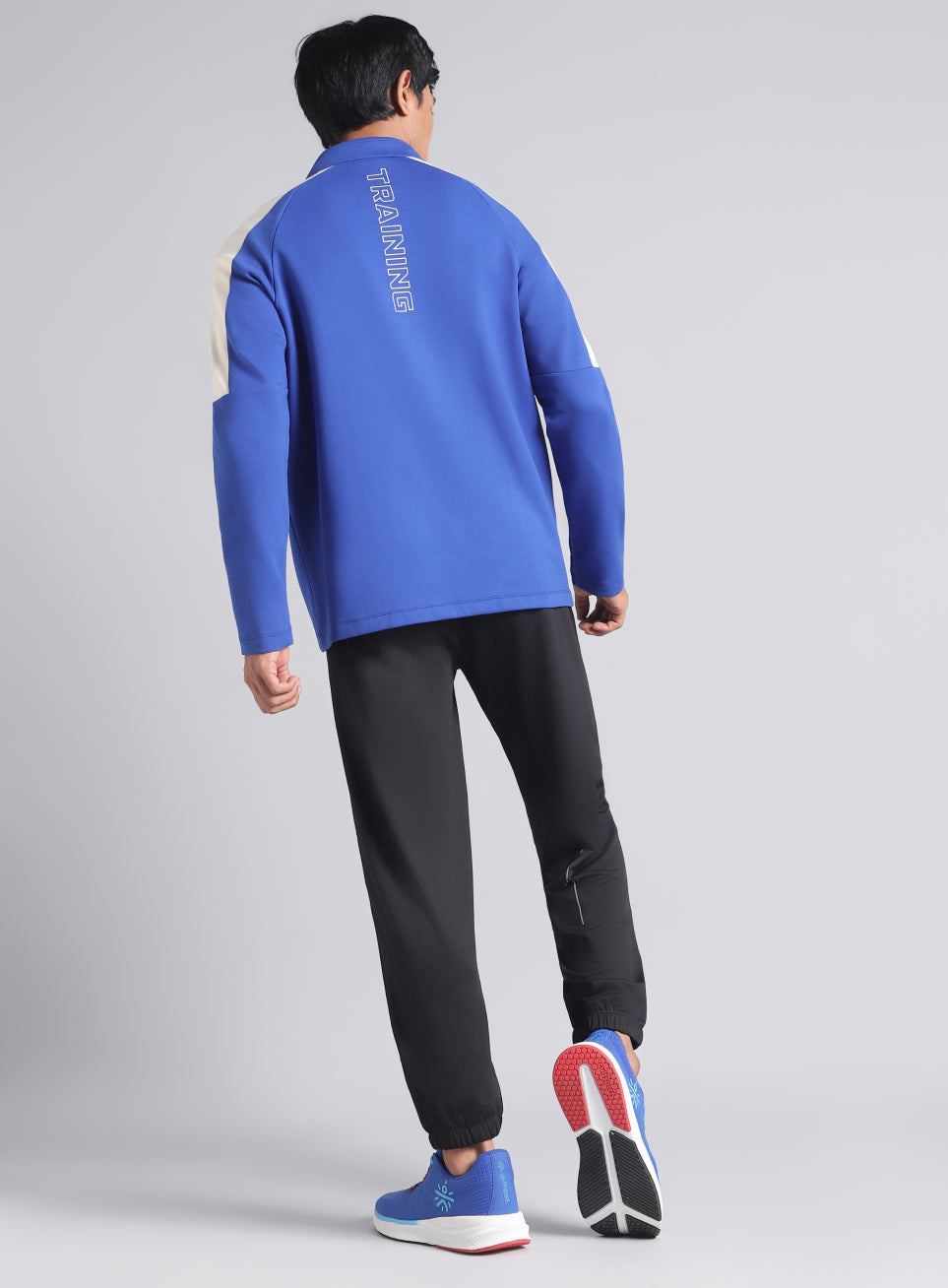 Men's Blue Workout Essential Mid Layer Jacket