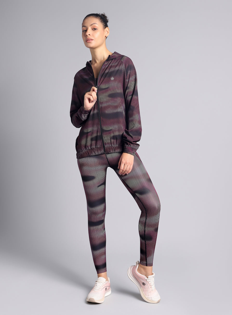 Women's Pink Energy Map All Over Print Lightweight Jacket