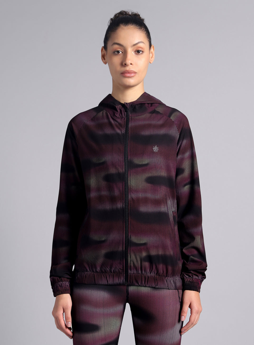 Women's Pink Energy Map All Over Print Lightweight Jacket