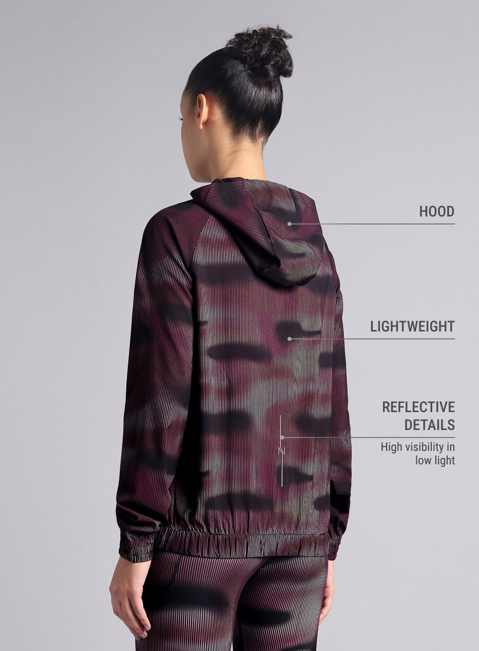 Women's Pink Energy Map All Over Print Lightweight Jacket